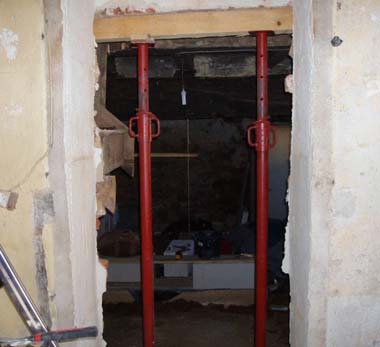 Image of new doorway to what will become the scullery